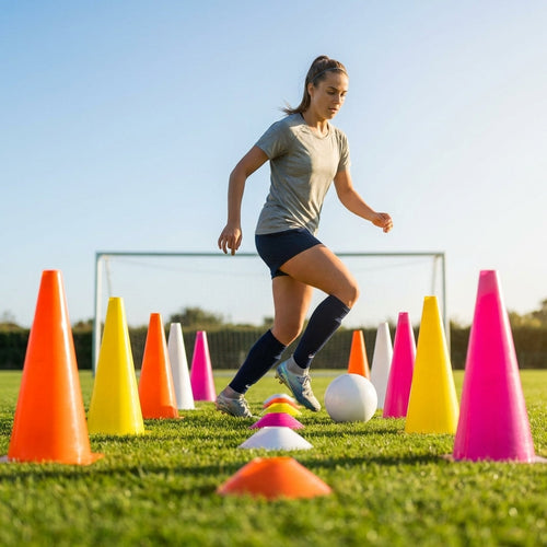Training Marker Cones – Fluro Colours – Durable Plastic – Sports Drills