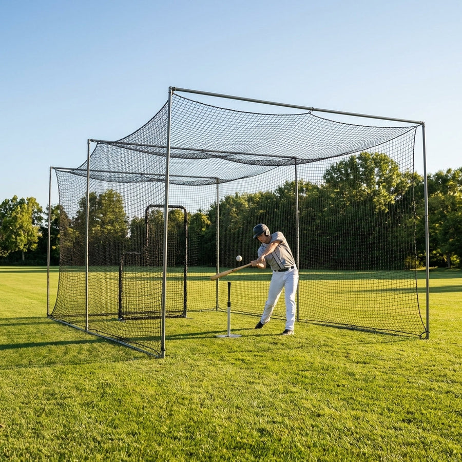 Baseball Batting Cage Net – 60ft – UV Stabilised Twine – Outdoor Training