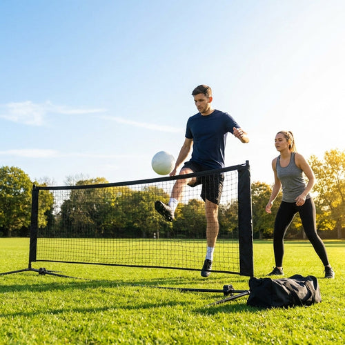 Adjustable Football Tennis Net – Black – Aluminium & Steel – Training & Matches