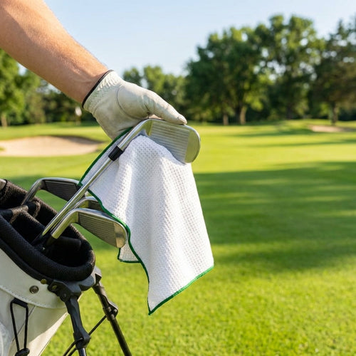 Microfiber Golf Towel – White – Absorbent Microfibre – Golf Accessory