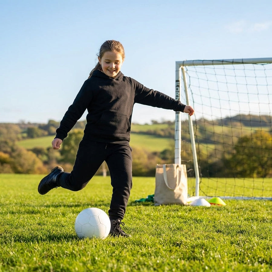 Junior Football Hoodie – 5 Sizes – Cotton & Polyester – Sportswear