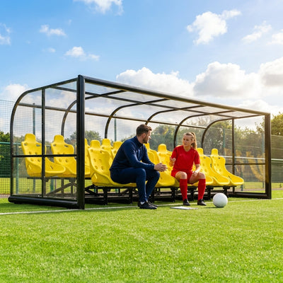 Aluminium Team Shelter – 16/22 Seats – Heavy Duty Aluminium – Sports Venues