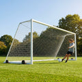 Freestanding stadium football goal with aluminium frame and box net - product detail