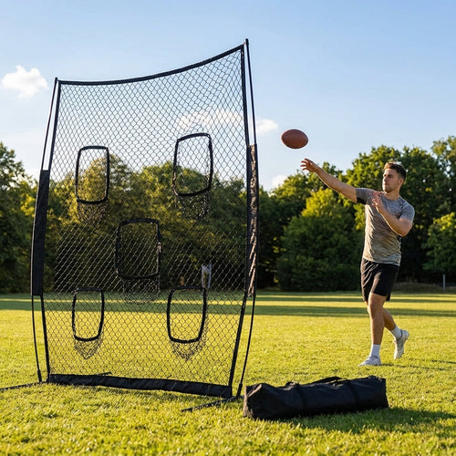 American Football Target Net – Black – Heavy Duty Steel & Fibreglass – Training & Practice