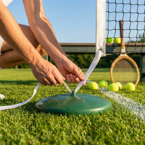 Tennis Net Centre Strap Base Weight – 8in Green – Cast Iron – Indoor & Outdoor Courts