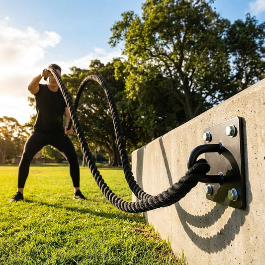 Battle Rope Anchor Kit in Black, Heavy-Duty Steel - product detail