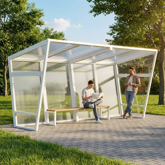 Heavy Duty Smoking Shelter with Steel Frame for Outdoor Use