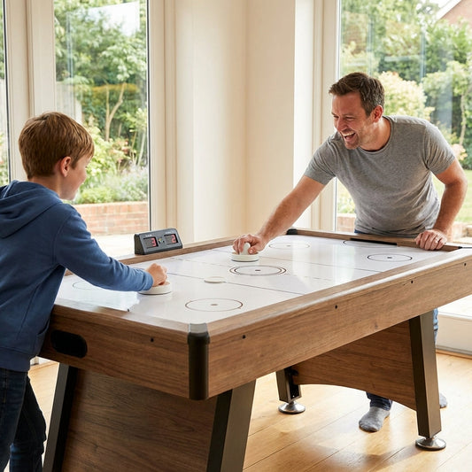 6ft Air Hockey Table with wooden finish for home use - product detail
