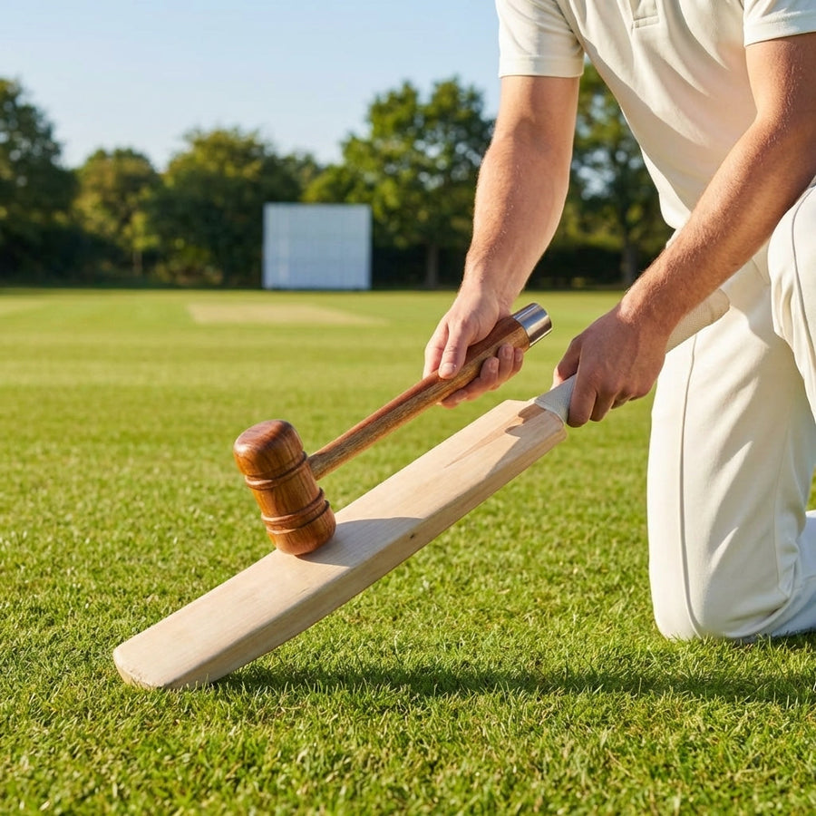 Cricket Bat Mallet – Wood – 2-in-1 Re-Grip & Knock-In Tool – Domestic & Commercial Use