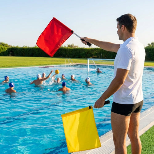 Water Polo Referee Flags – 4 Colours – PVC & Polyester – Professional Use