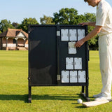 Portable cricket scoreboard, black, with clear number display