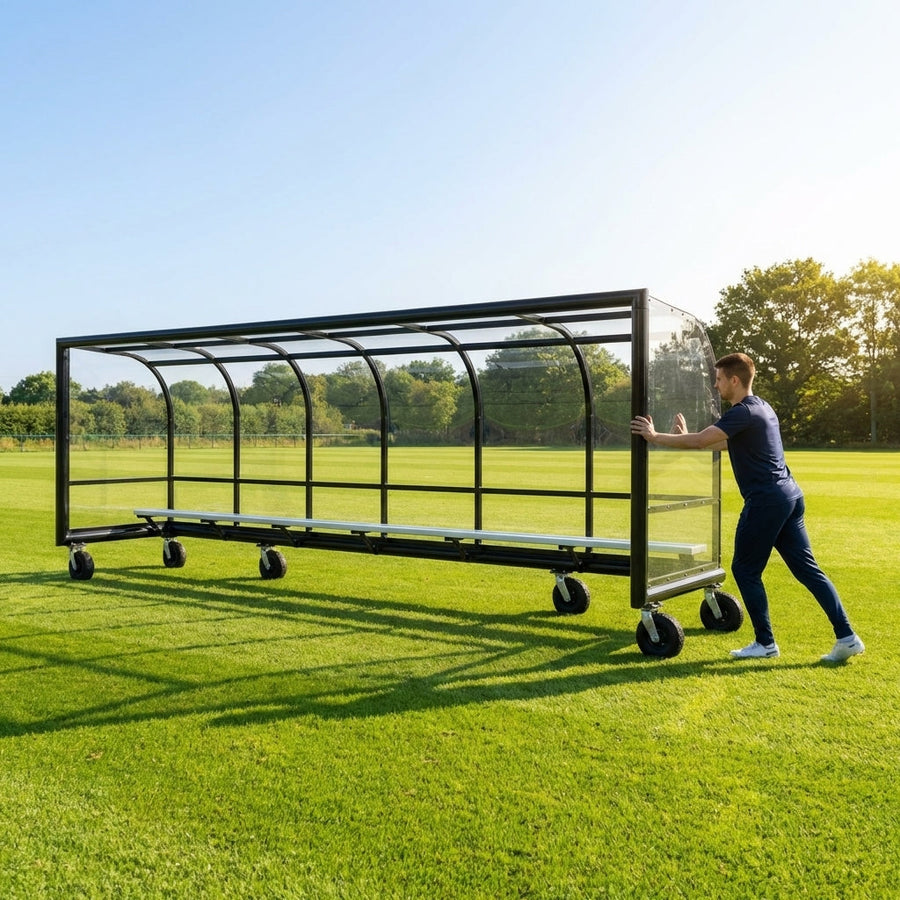 Mobile Team Shelter – 4/8 Seat – Aluminium – Sports Pitches