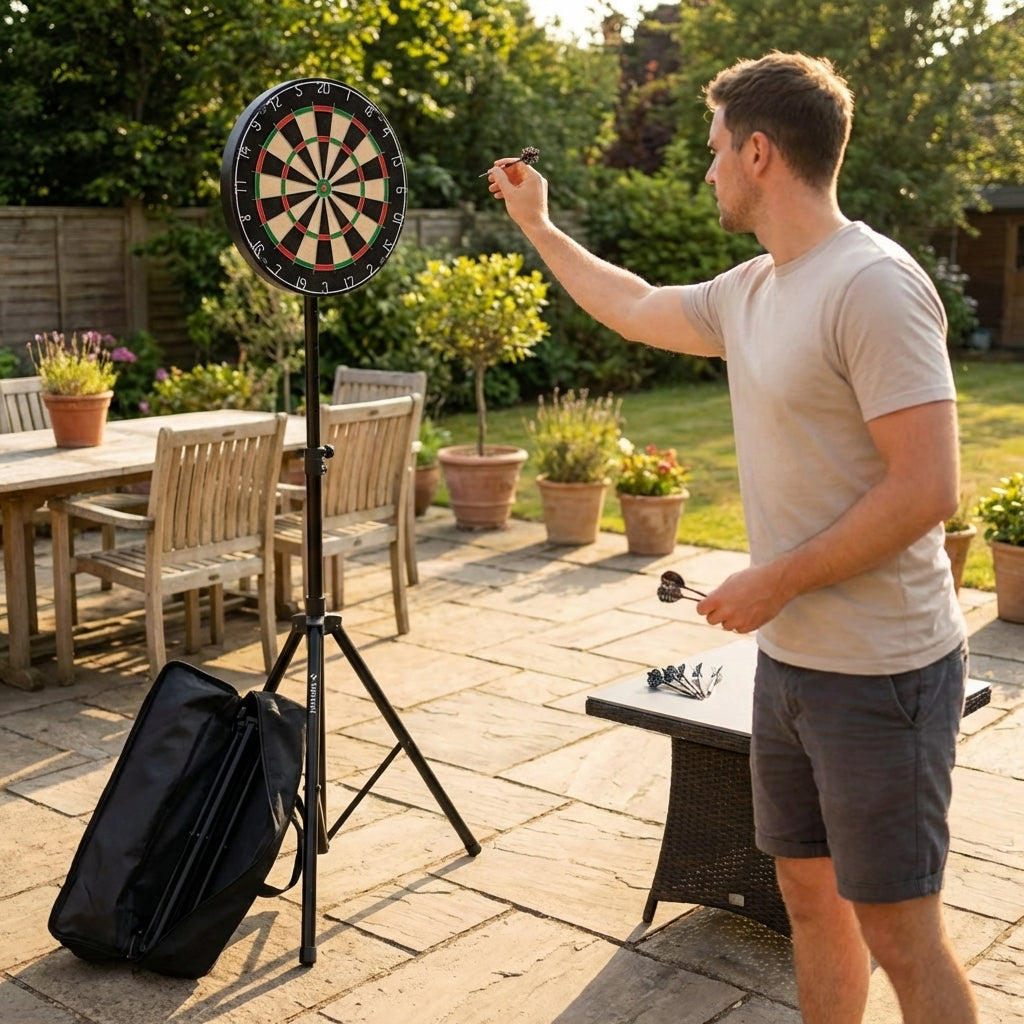 Portable Dartboard Stand with Adjustable Height for Indoor Use - product detail