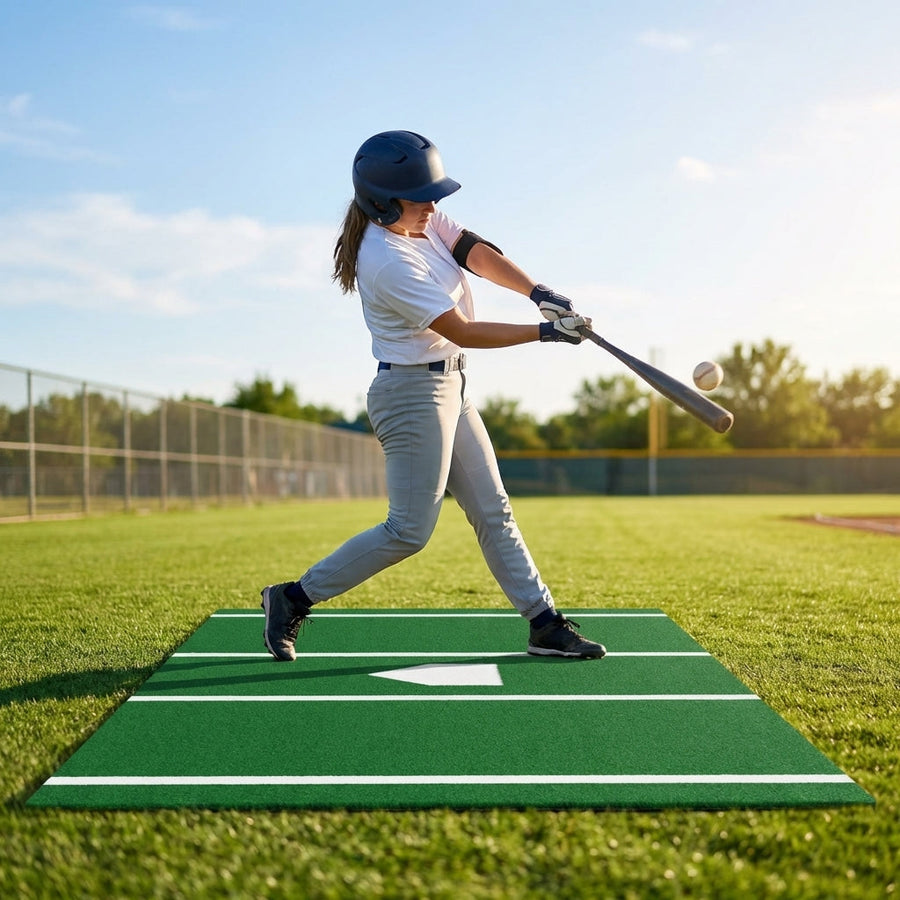 Baseball Hitting Mat – 12ft x 6ft – Artificial Turf – Indoor/Outdoor Use