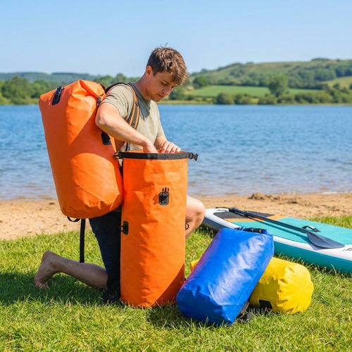Waterproof Dry Bag Rucksack – 10L Orange – Durable 500D PU – Outdoor Sports
