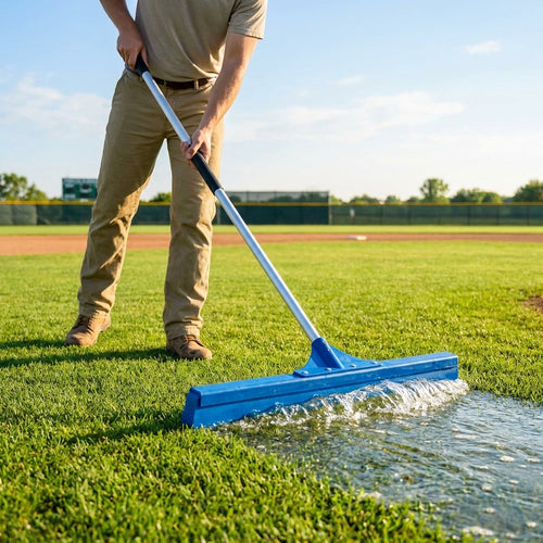 Baseball Field Squeegee – 36in Blue – Aluminium Handle – Sports Grounds