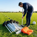 Gaelic football corner flag set with PVC poles and rubber bases - product detail
