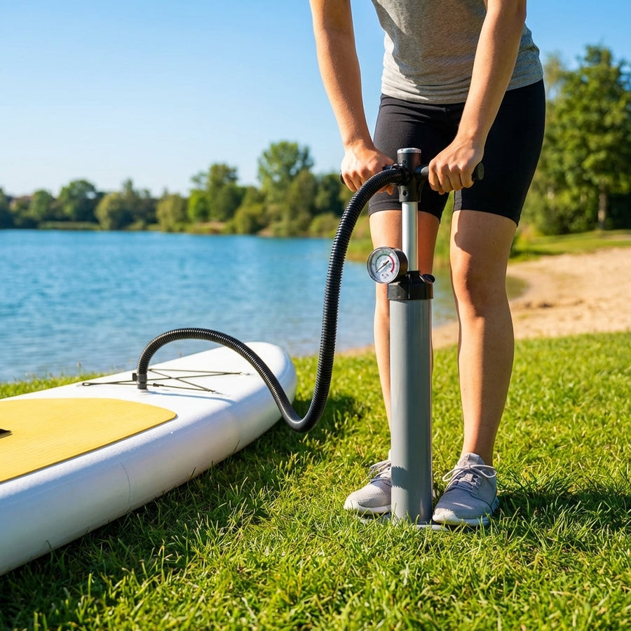 SUP Hand Pump – Dual/Triple Action – Aluminium & Ergonomic – Water Sports