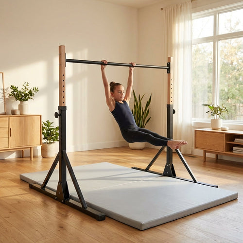 Gymnastics Training Bar – Adjustable – Steel & Beech – Home & Club Use