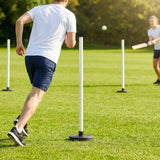 Set of rounders base poles with sturdy rubber bases