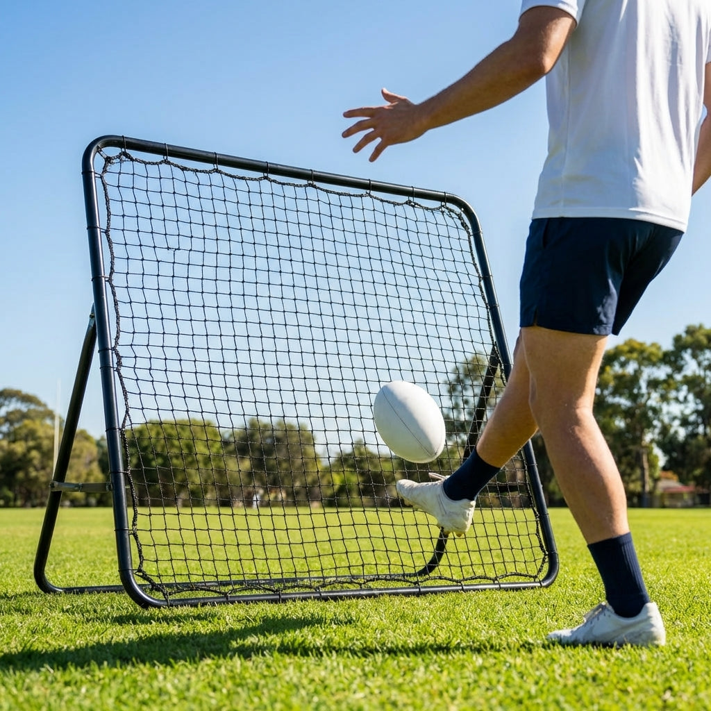 AFL rebounder net with galvanised steel frame for training