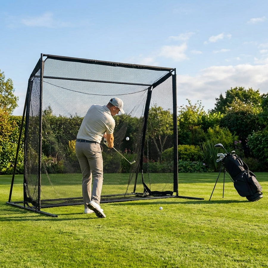 Golf Practice Net – 10ft x 9ft – HDPP & Steel – Garden & Range Use