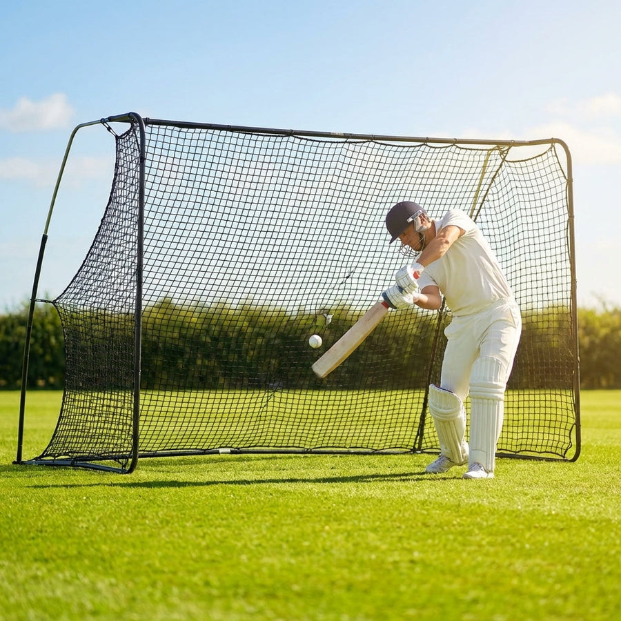 Cricket Backstop Net – 16ft x 9ft – Knotless Polyester – Indoor/Outdoor