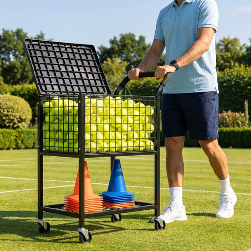 Tennis Ball Trolley – 325 Balls – Aluminium – Indoor/Outdoor