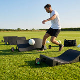 Interactive football training rebound board with reaction lights - product detail