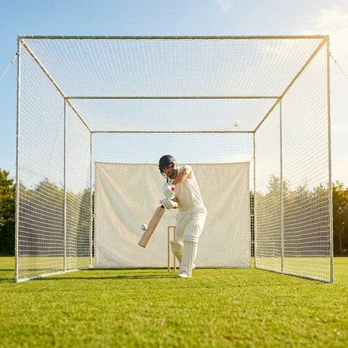 Indoor Cricket Nets – Custom Size – Flame Retardant Mesh – School & Leisure Use