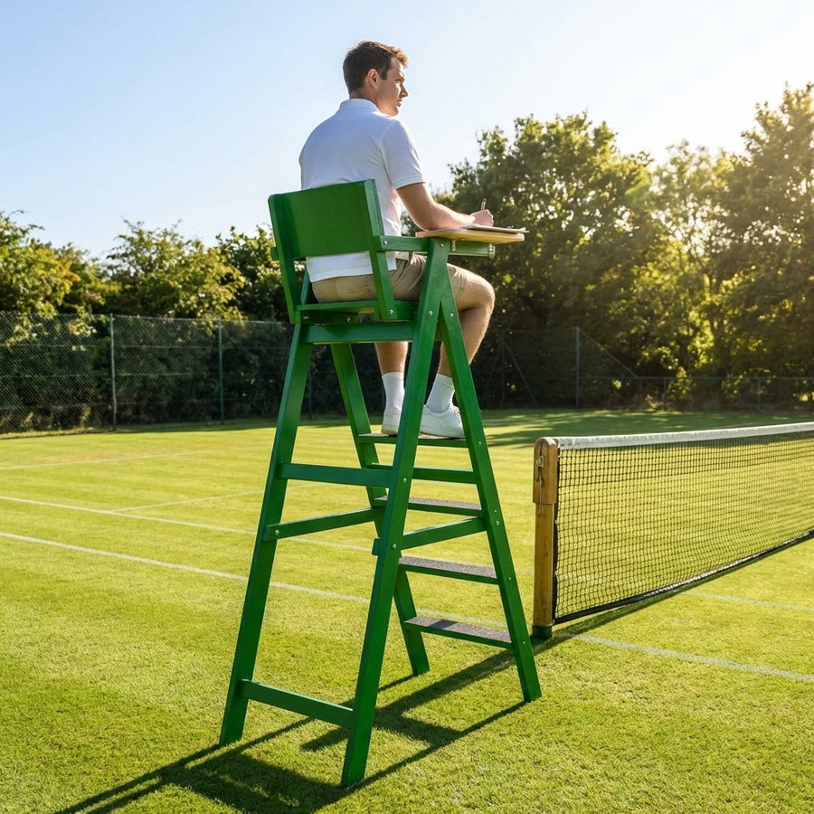 Tennis Umpire Chair – Green – Treated Wood – Tennis Courts