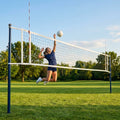 Competition volleyball net constructed from durable polyethylene for professional indoor and outdoor use