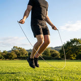 Black Speed Skipping Rope with Steel Wire and PVC Coating - product detail