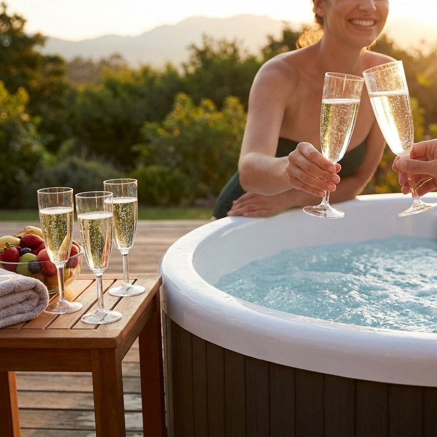 Unbreakable Plastic Glasses – Pack of 4 – Tritan Plastic – Garden & Hot Tub Use