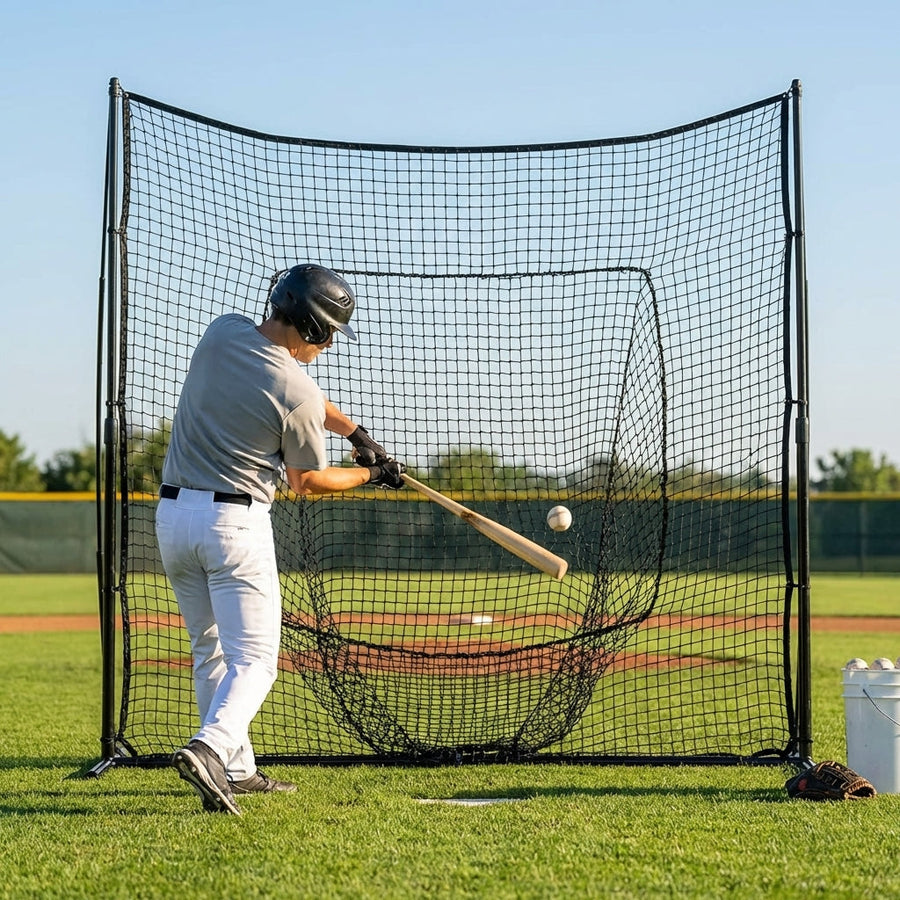 Custom Baseball Nets – Black – HDPP Material – Indoor/Outdoor Use