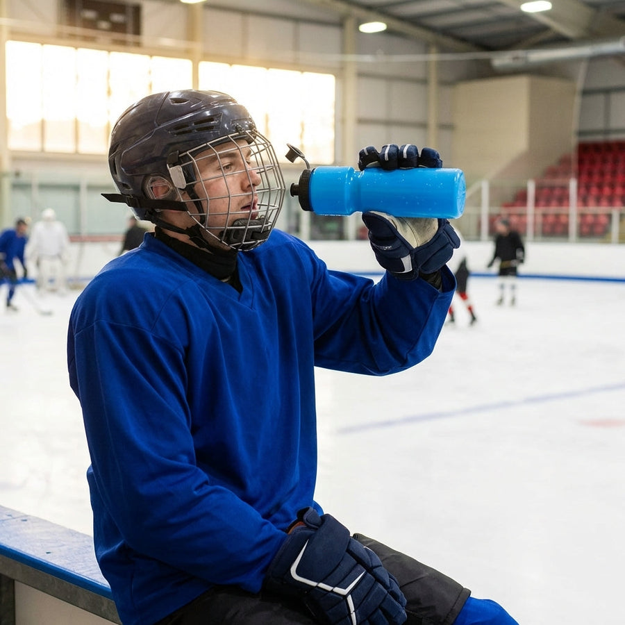 Ice Hockey Water Bottle – 750ml – BPA-Free Plastic – Sports Use