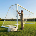 Football goal nets 24 x 8 ft, durable HDPE for clubs and schools - product detail
