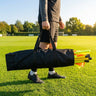 Football Corner Flag Carry Bag – Black/Yellow – Weatherproof Canvas – Sports Equipment Transport