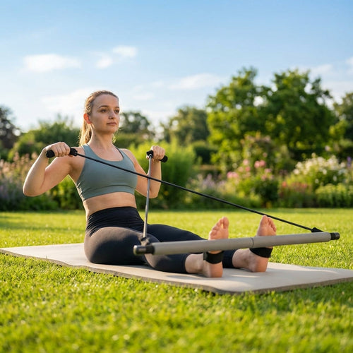 Pilates Bar – 2-Piece Steel with EVA Foam – Home & Gym Use