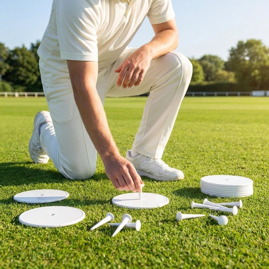 Cricket Fielding Discs – 6 Inch White – Durable Plastic – Club Matches