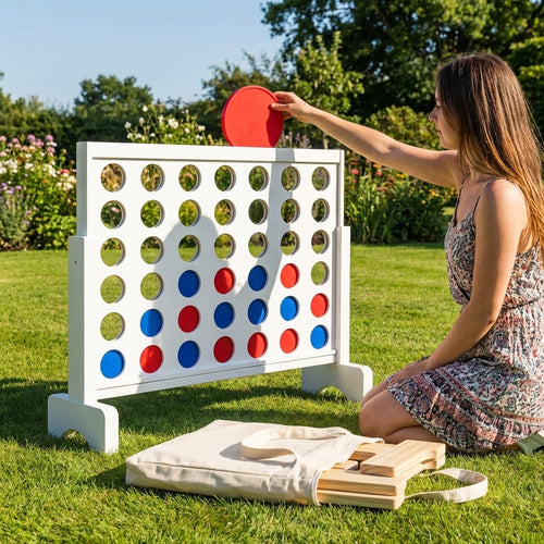 Giant Connect 4 Game – White – Pine Wood – Schools & Families