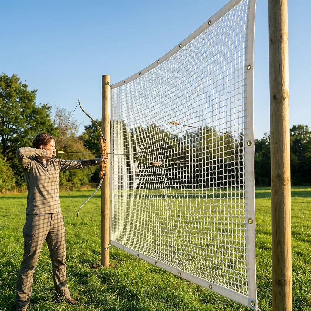 Custom-size archery netting in multiple colours for indoor and outdoor use - product detail