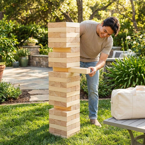 Giant Tumble Tower – 5ft – Pine Wood – Indoor & Outdoor Game