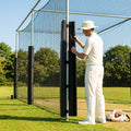 Black cricket cage protective pads with foam lining