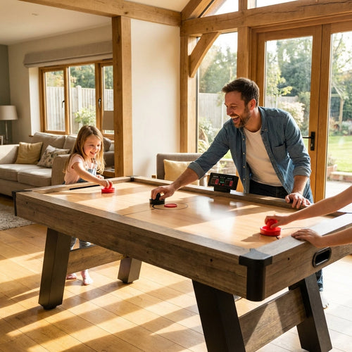 Air Hockey Table – 6ft Wooden Finish – MDF & PVC – Home & Game Rooms