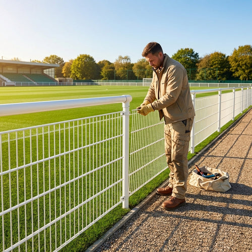 Football Pitch Barrier – Custom Size & Colour – Galvanised Steel – Club Grounds