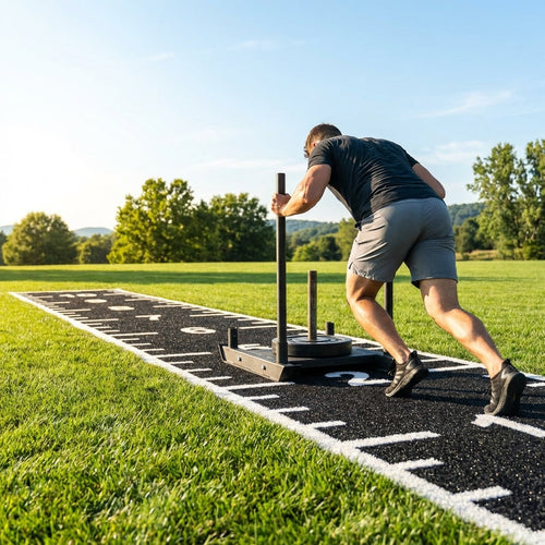 Numbered Sprint Track – Green/Black – Durable Polyethylene – Gym & Outdoor Use