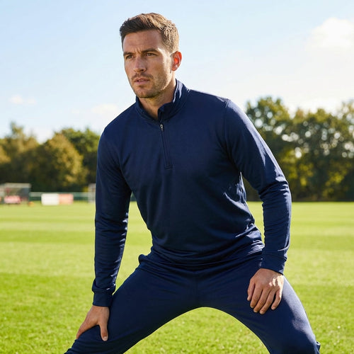 Men's Quarter Zip Tracksuit – Multiple Sizes – Lightweight Polyester – Sportswear