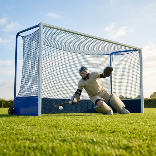 Aluminium Hockey Goal – 12ft x 7ft – Reinforced Frame – Professional Use
