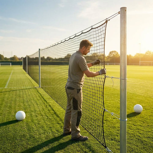 Pitch Divider Netting – Custom Sizes – Galvanised Steel & Polypropylene – Sports Pitches